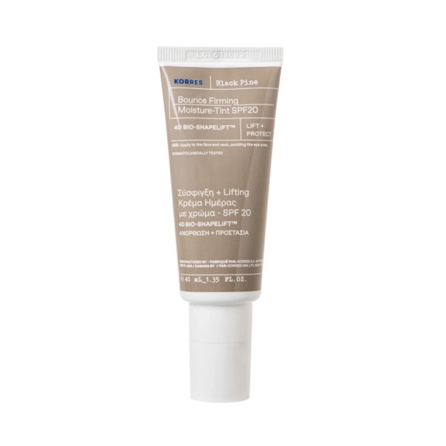 Korres Bounce Firming Moisture-Tint SPF20, Μαύρη Πεύκη Σύσφιγξη & Lifting Με Χρώμα SPF20, 40ml