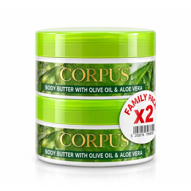 Corpus Body Butter με Ελαιόλαδο & Aloe Vera Family Pack 200ml x 2τμχ