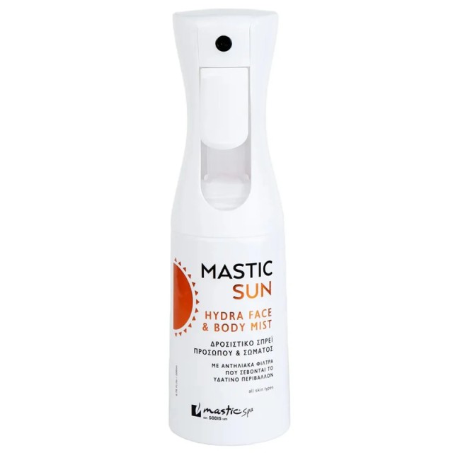 Mastic Spa Sun Hydra Face & Body Mist Δροσιστικό Σπρέι Προσώπου & Σώματος με Αντηλιακά Φίλτρα, 200ml