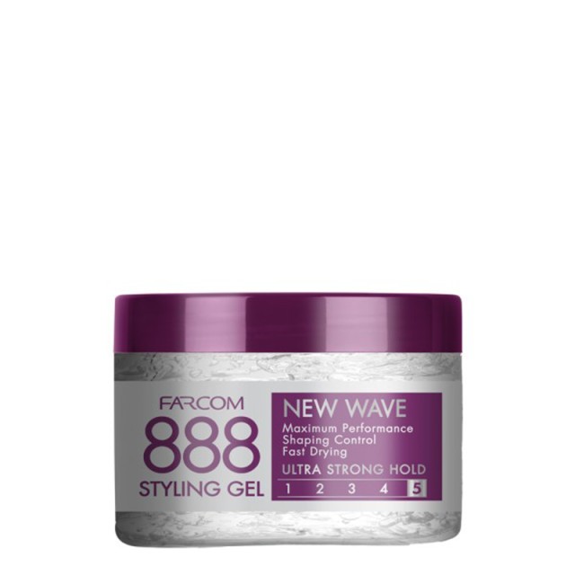 Farcom 888 Styling Gel New Wave, Gel Μαλλιών για Απόλυτα Δυνατό Κράτημα, 250ml