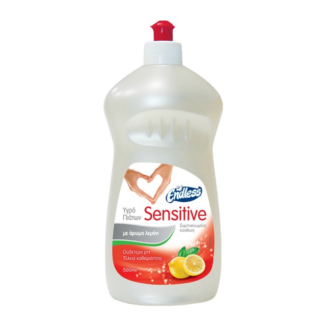 Endless Sensitive Λεμόνι, Υγρό Απορρυπαντικό Πιάτων, 500ml