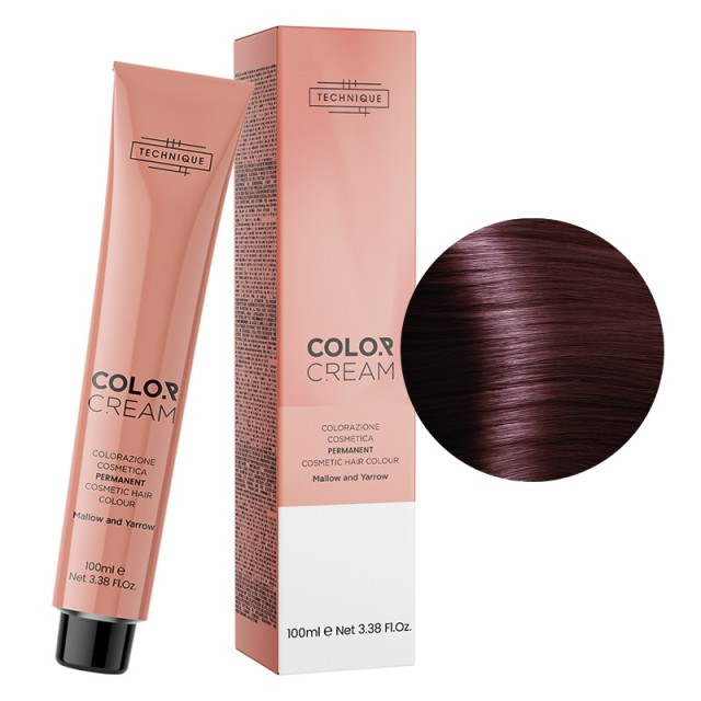 Technique Color Cream Special Αποχρώσεις, Μόνιμη Βαφή σε Σωληνάριο, 100ml - Καστανό Ανοιχτό Μαονί 5.5