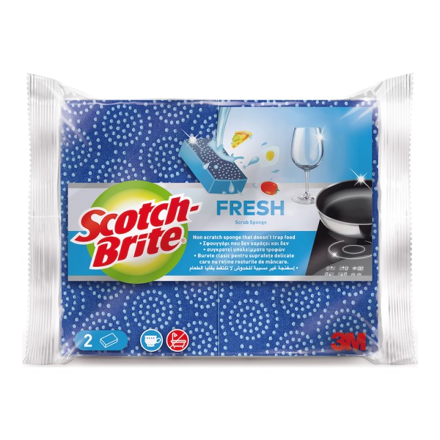 Scotch-Brite Fresh Non-Scratch Σφουγγάρια Καθαρισμού 2 τεμ.