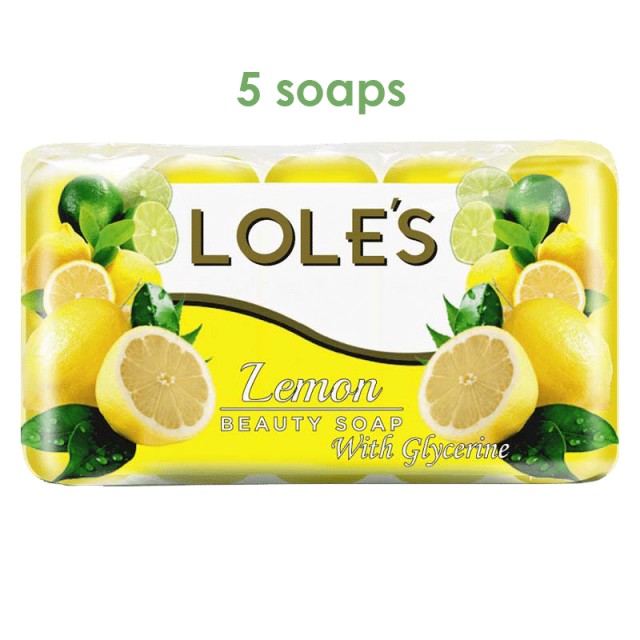 LOLE’S® Lemon Beauty Soap, Σαπούνι, 5x60g, 5τμχ