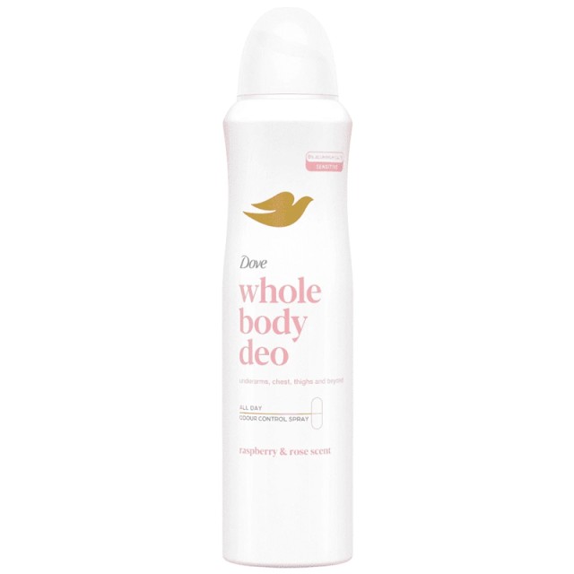 Dove Whole Body Αποσμητικό Σπρέι Raspberry & Rose Scent, 150ml