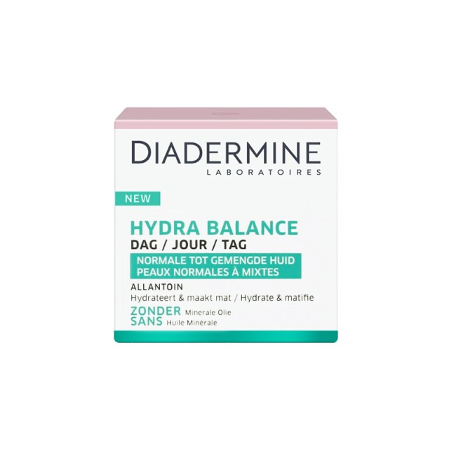 Diadermine Hydra Balance with Allantoin, Ματ Ενυδατική Κρέμα Ημέρας για κανονικό & μικτό δέρμα, 50ml