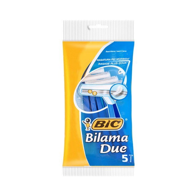 Bic Bilama Due, Ανδρικά Ξυραφάκια μίας χρήσης, 5τμχ