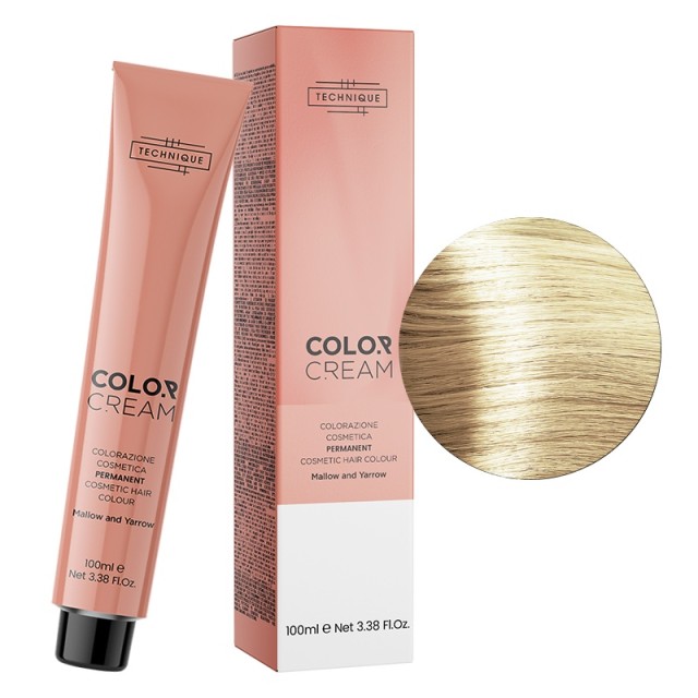 Technique Color Cream Φωτεινές Αποχρώσεις, Μόνιμη Βαφή σε Σωληνάριο, 100ml - Χρυσό Ψυχρό Ξανθό 12.03