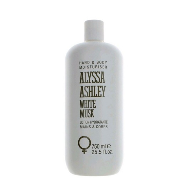 Alyssa Ashley White Musk Hand & Body Moisturiser Body Lotion, Λοσιόν Χεριών & Σώματος, 750ml