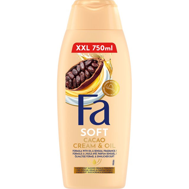 Fa Cream & Oil Cacao Butter Cream Bath, Αφρόλουτρο, 750ml