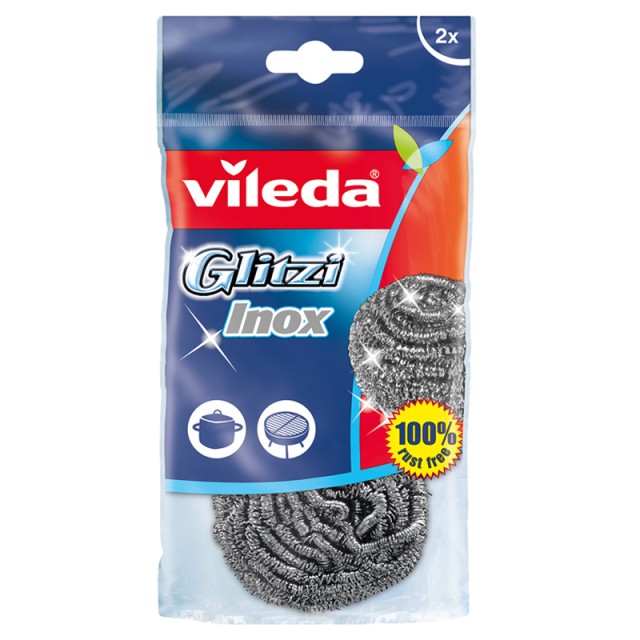 Vileda Glitzi Inox Συρματάκι Κουζίνας 2τεμ
