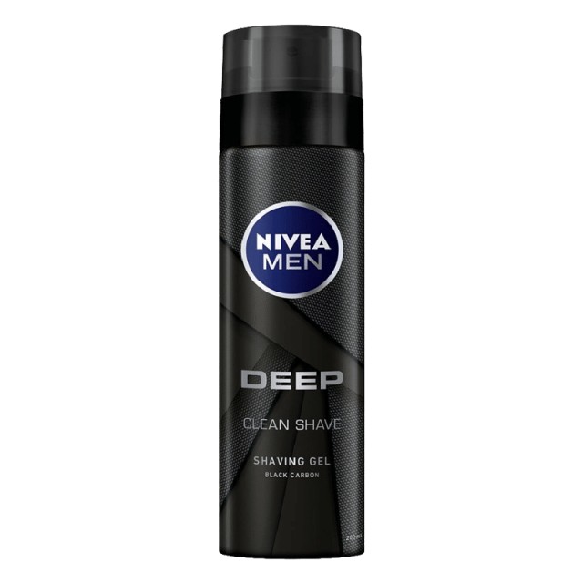 Nivea Men Deep Black Carbon, Ανδρικό Gel Ξυρίσματος, 200ml
