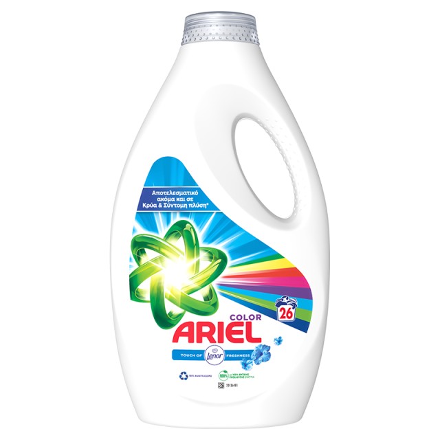 Ariel Touch Of Lenor Color Υγρό Απορρυπαντικό, 26μεζ.