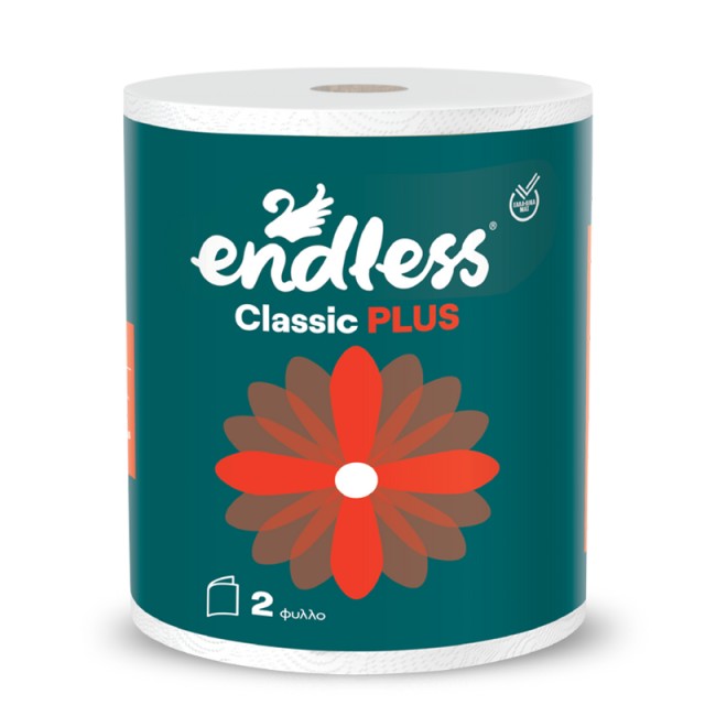 Endless Classic Plus Χαρτί Κουζίνας 2φυλλο 42m 400g, 1τμχ