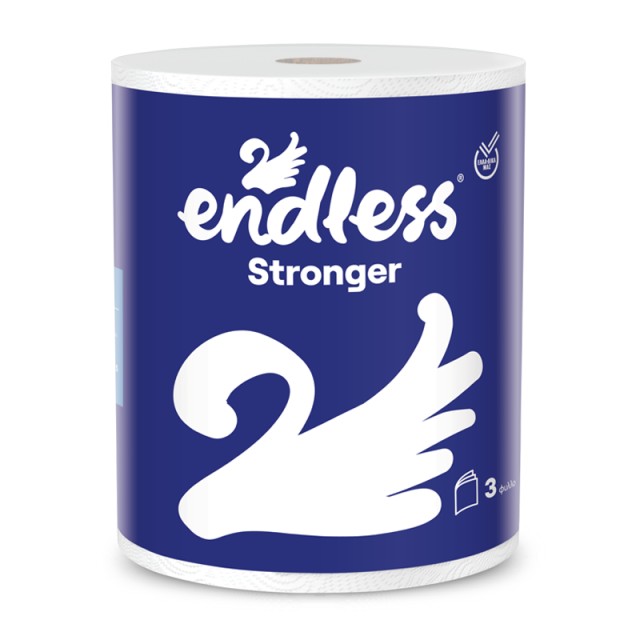 Endless Stronger Χαρτί Κουζίνας 40m 3φυλλο 600g, 1τμχ