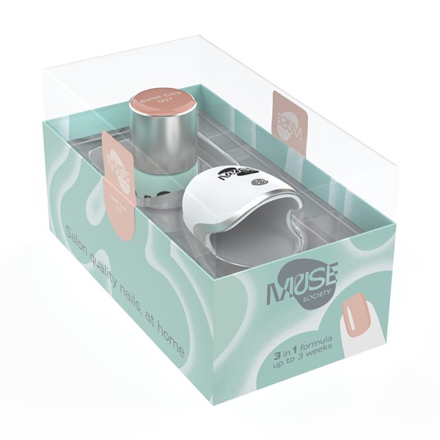 MUSE SOCIETY Mini Kit Step Ballet Core #007, Ολοκληρωμένο Μίνι Σετ για Ημιμόνιμο Μανικιούρ - Πεντικιούρ