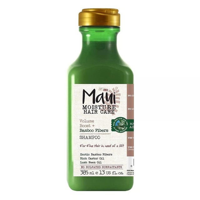 Maui Moisture Volume Boost + Bamboo Fibers Shampoo, Σαμπουάν για Πλούσιο Όγκο & Σώμα στα Λεπτά & Αδύναμα Μαλλιά, 385ml