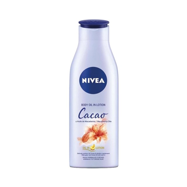 Nivea Body Oil Lotion Cacao & Macadamia Oil, Λοσιόν Σώματος για Κανονικό έως Ξηρό Δέρμα, 400ml