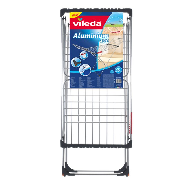 Vileda Aluminium 100 In&Out Πτυσσόμενη Απλώστρα Αλουμινίου, 1τεμ