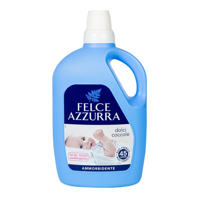 Felce Azzurra Υποαλλεργικό Dolci Coccole, Υγρό Μαλακτικό Ρούχων, 3lt, 45 μεζούρες