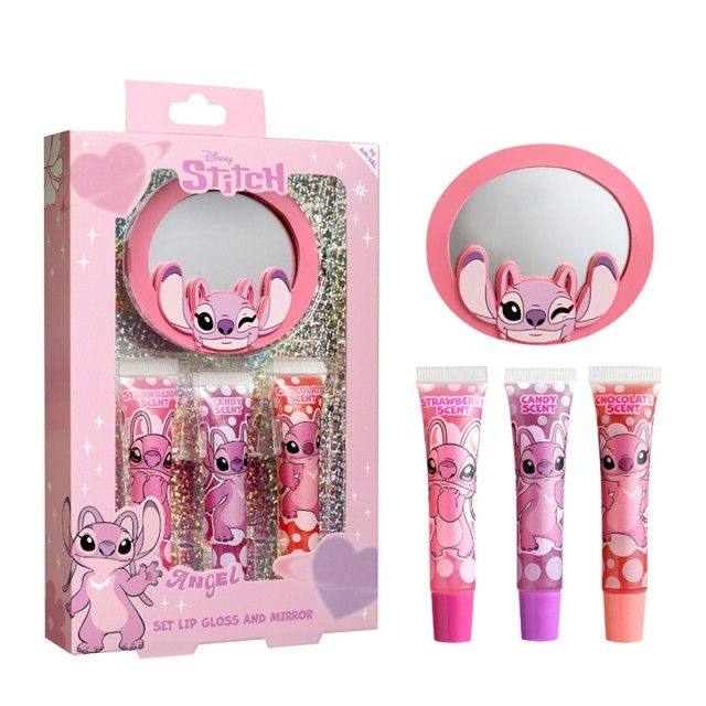 AIR-VAL Angel Lip Gloss & Mirror Set - Παιδικό Σετ Περιποίησης Χειλιών με Λιπ Γκλος & Καθρεφτάκι