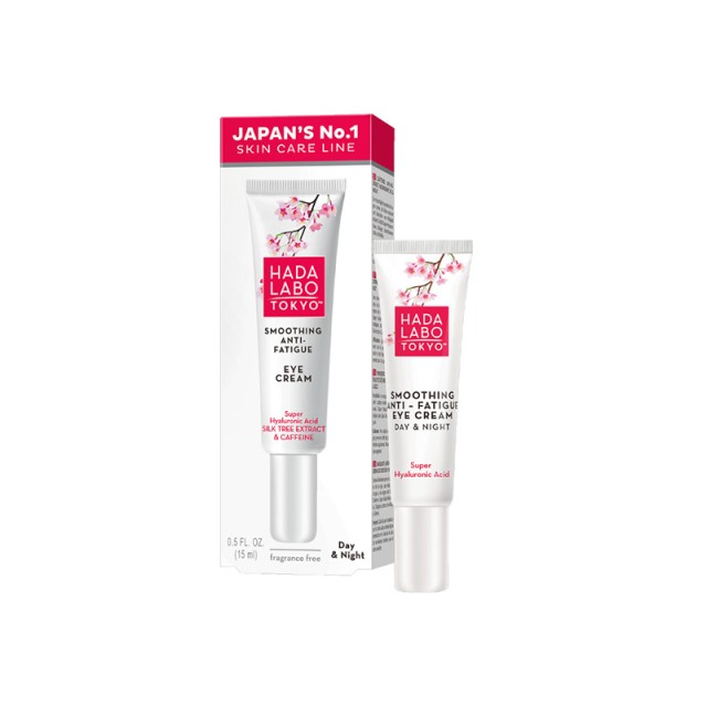 Hada Labo Tokyo Smoothing Anti-Fatigue Eye Cream, Κρέμα Ματιών για Λείανση & Ξεκούραστη Όψη, 15ml