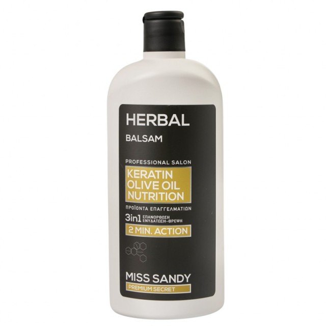 Miss Sandy Herbal Balsam Keratin-Olive Oil Nutrition,  Μαλακτική Κρέμα Θρέψης μαλλιών, 750ml