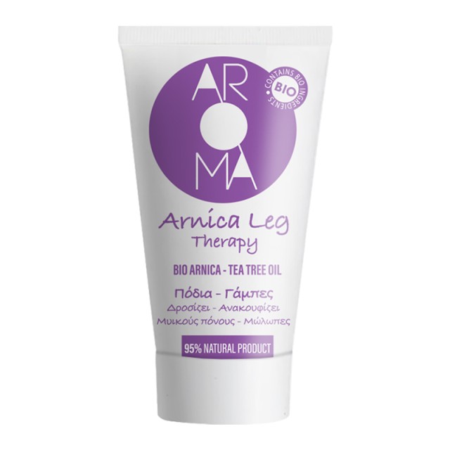 Aroma Arnica Tired & Heavy Leg Therapy Bio Arnica & Tea Tree Oil, Βιολογική Κρέμα Θεραπείας για Κουρασμένα & Βαριά Πόδια & Γάμπες 75ml