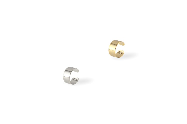 Ro Accessories Fake σκουλαρίκι ear cuff σε ασημί ή χρυσό, 1τμχ