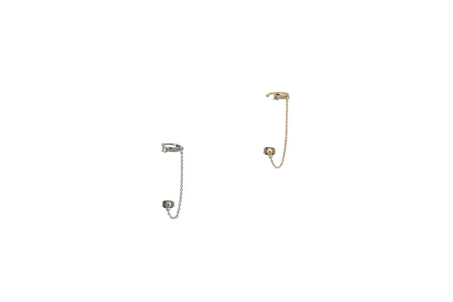 Ro Accessories Fake σκουλαρίκι ear cuff αλυσίδα σε ασημί ή χρυσό, 1τμχ