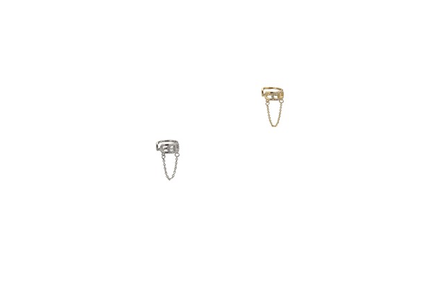 Ro Accessories Fake σκουλαρίκι ear cuff κρικάκι με αλυσίδα σε ασημί ή χρυσό, 1τμχ