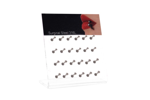 Ro Accessories Σκουλαρίκι χειλιού Stainless Steel μπίλια