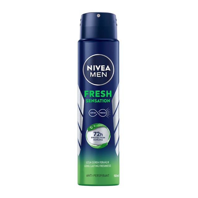Nivea Men Fresh Sensation 72h Deo Spray, Αποσμητικό Σπρέι 150ml