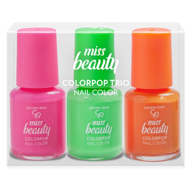 Golden Rose Miss Beauty Trio Nail Color Colorpop Trio 3X6ml