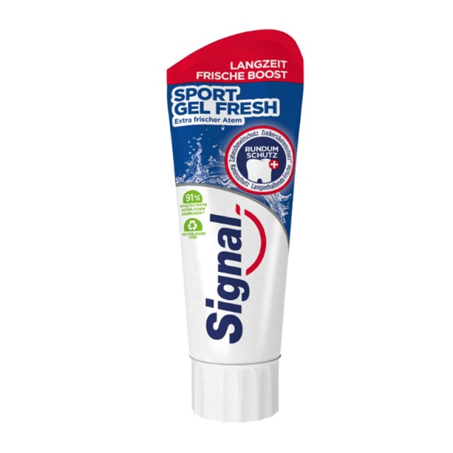 Signal Toothpaste Sport Gel Fresh Dental Care for Extra Fresh Breath with All-Round Protection,Οδοντόκρεμα Signal Sport Gel Fresh για Ολοκληρωμένη Προστασία, 75ml