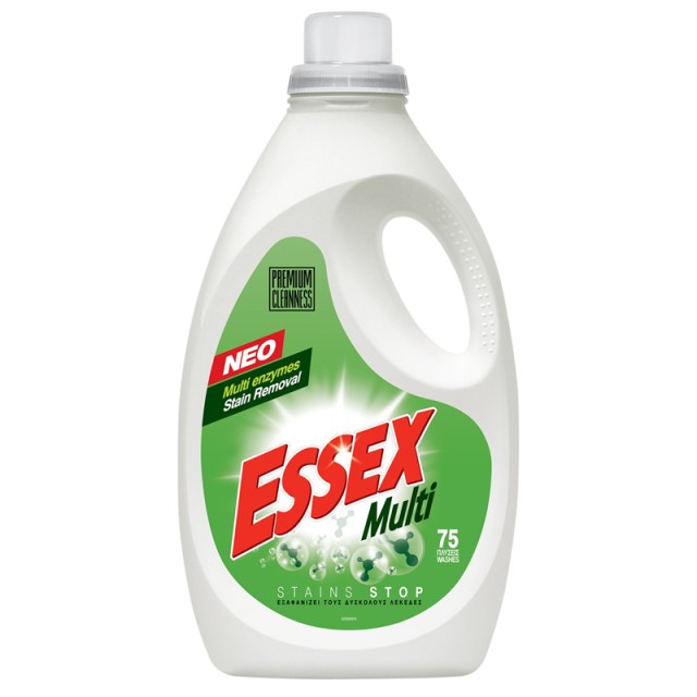 Essex Multi Απορρυπαντικό Πλυντηρίου Ρούχων Υγρό, 75 μεζ., 3750ml