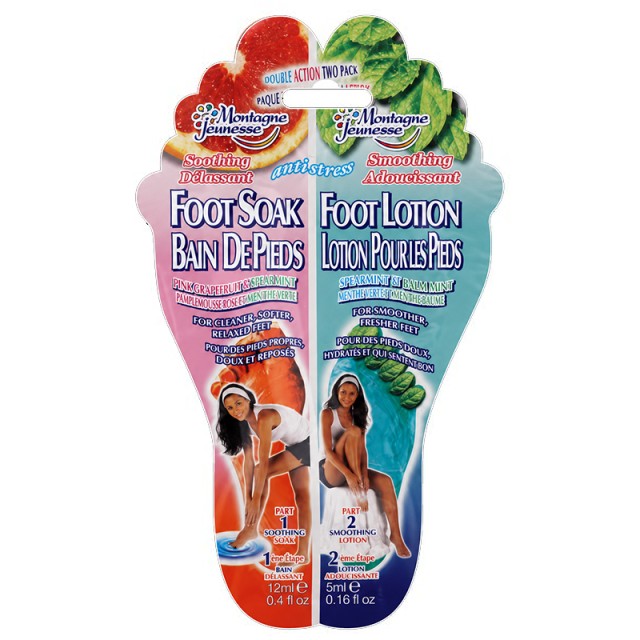 7th Heaven Foot Soak and Foot Lotion, Aναζωογονητικό Ποδόλουτρο (foot soak), 12ml & Δροσιστική Λοσιόν, 5ml