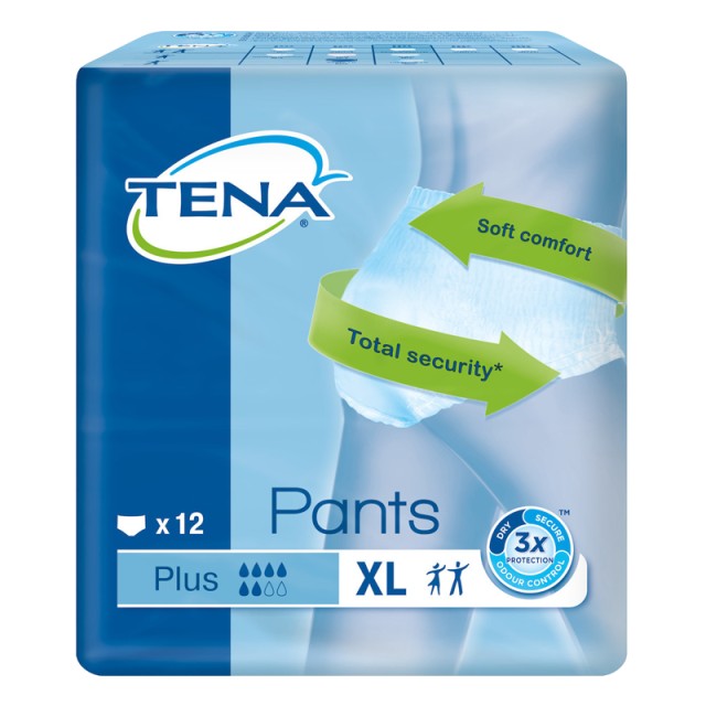 Tena Pants Plus Εσώρουχα Ακράτειας, Extra Large, 12τμχ