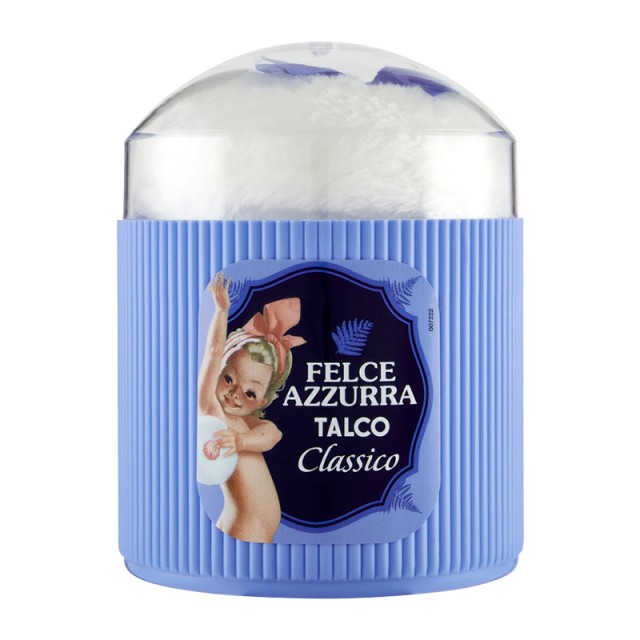 Felce Azzurra Talco Classico, Πούδρα Ταλκ με Φρέσκο Άρωμα & Puff Pad 250gr