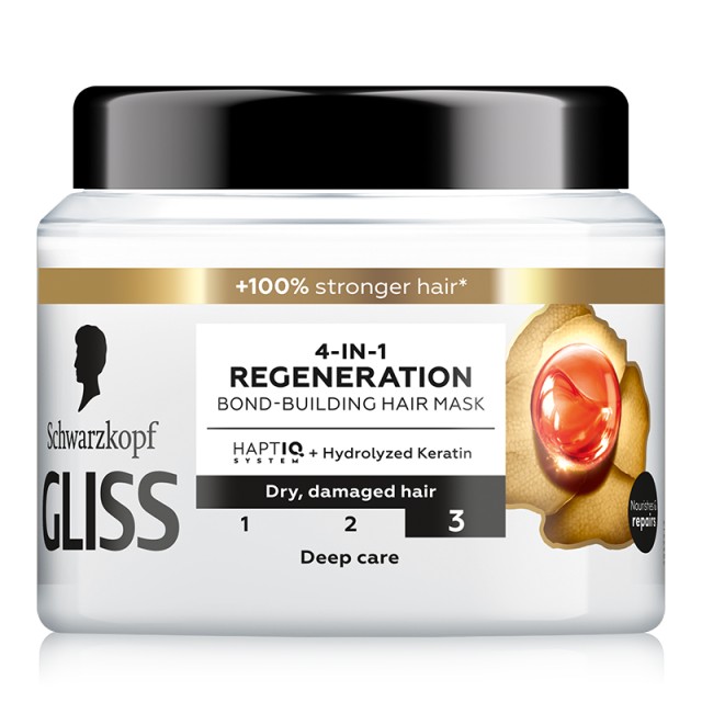 Schwarzkopf Gliss 4-In-1 Regeneration Bond-Building Μάσκα Μάσκα Επανόρθωσης Mαλλιών, 400ml