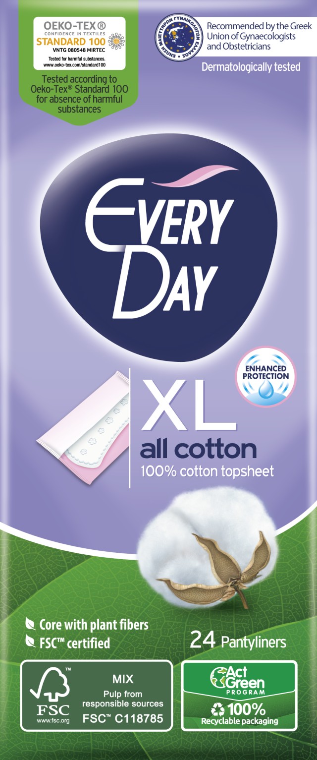 Every Day Σερβιετάκια All Cotton EXTRA LONG 24 τεμ.