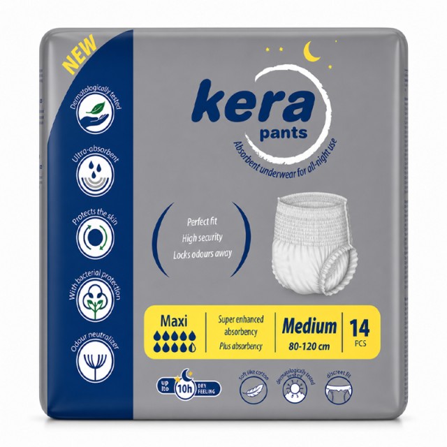 Kera Pants Maxi Πάνα Aκράτειας Bρακάκι No Medium 14τμχ
