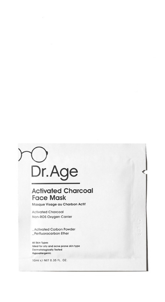 Dr.Age Activated Charcoal Face Mask, Μάσκα Προσώπου με Ενεργό Άνθρακα για Βαθύ Καθαρισμό & Tόνωση της Επιδερμίδας, 7τεμ.x 10ml