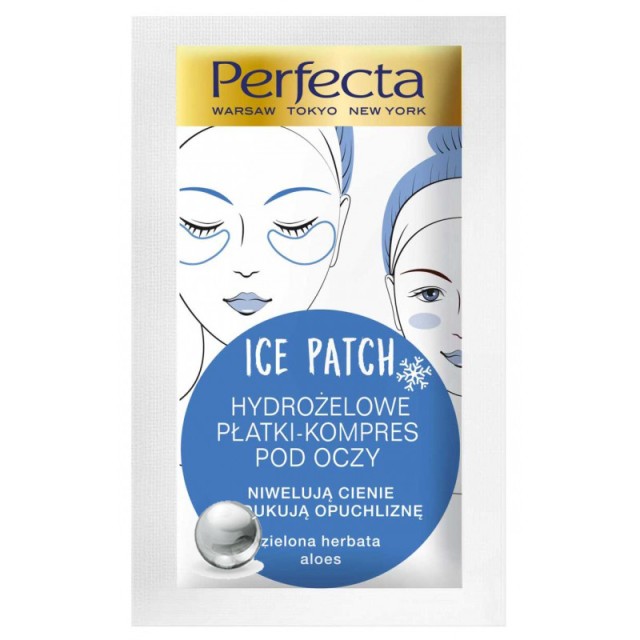Perfecta Ice Patch Hydrogel Eye Mask, Αναζωογονητική Μάσκα Ματιών κατά των Μαύρων Κύκλων & Ρυτίδων