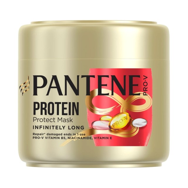 Pantene Pro-V Protein Infitely Long Mask, Μάσκα Μαλλιών  Για Μακριά, Ταλαιπωρημένα Μαλλιά, 300ml
