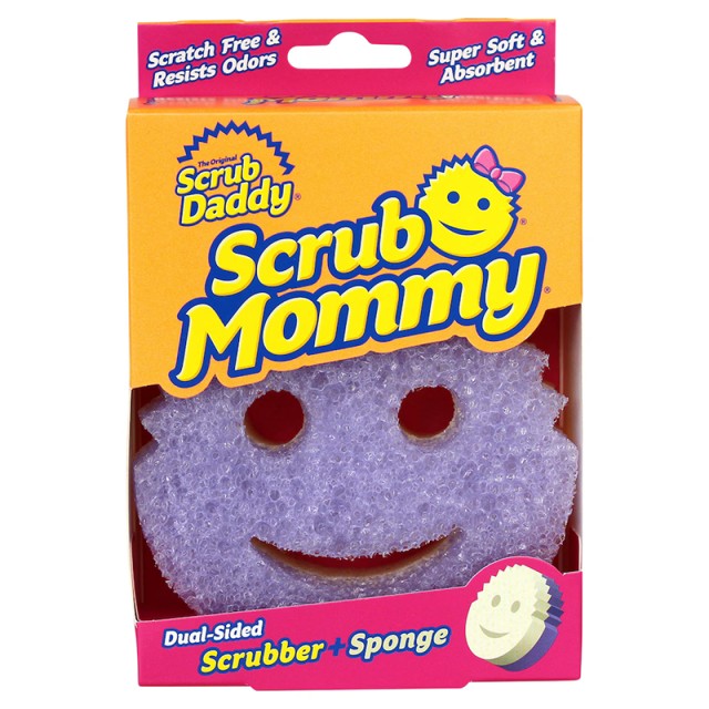 Scrub Mommy Dual Sided Sponge & Scrubber, Σφουγγάρι πολλαπλών χρήσεων Μωβ, 1τμχ