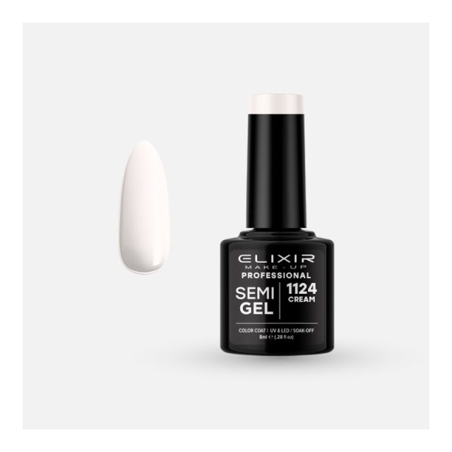 Elixir Semi Gel Νο1124 Cream Ημιμόνιμο Βερνίκι 8 ml