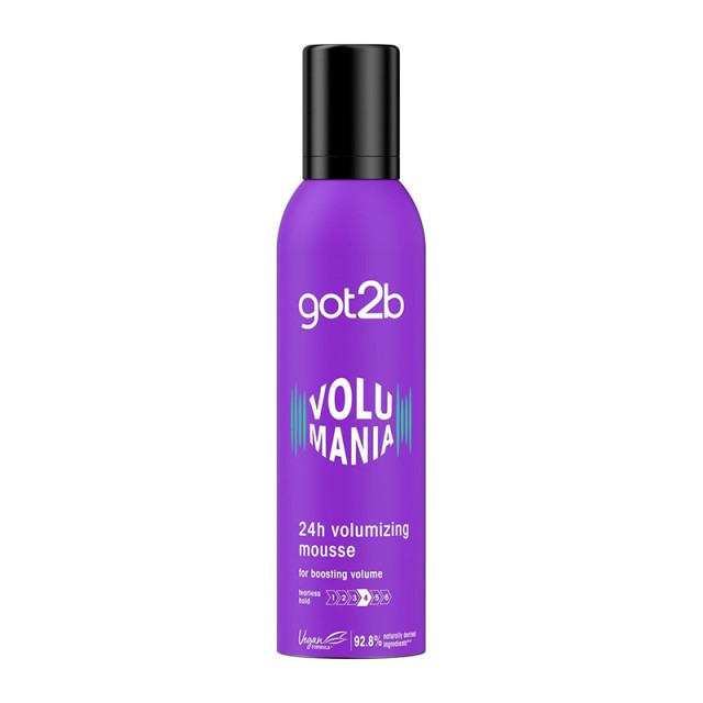 Schwarzkopf Got2b 2 Volumania Mousse Αφρός για Δυνατό Κράτημα, 250ml