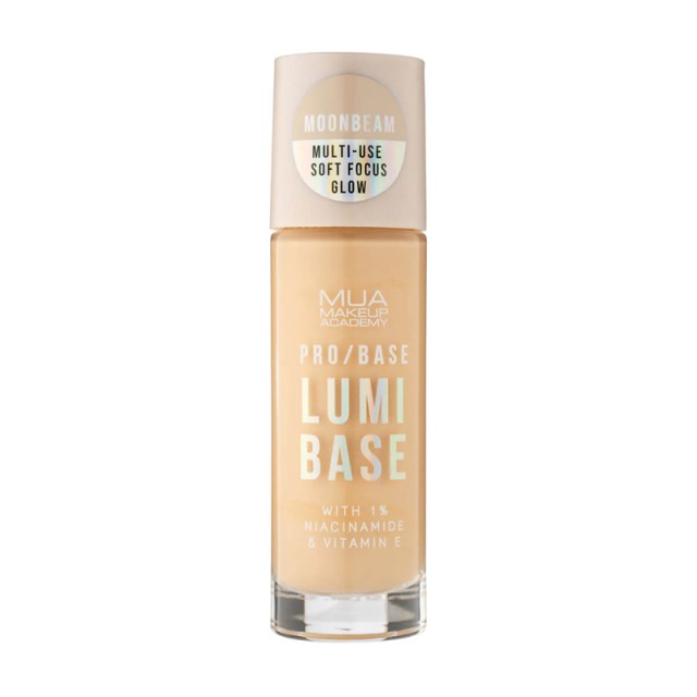 MUA Pro Base Lumi Base-Moonbeam, Βάση Μακιγιάζ Mε Βιταμίνη E και Νιασιναμίδη, 33ml
