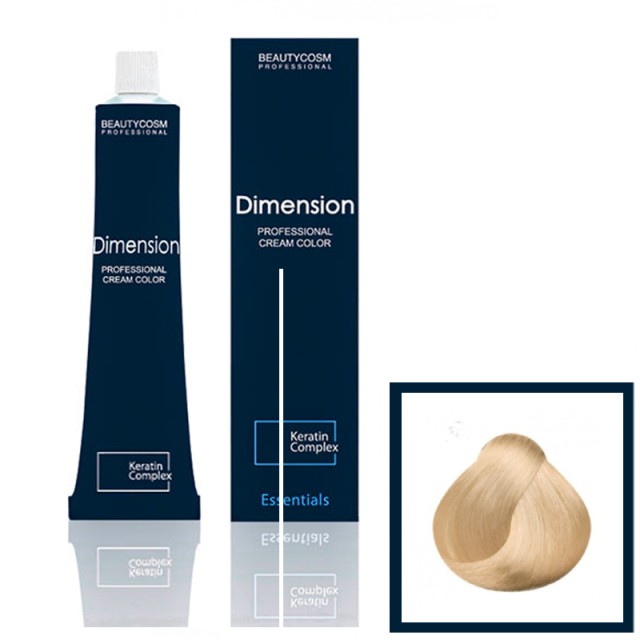 Dimension Hair Color Cream Επαγγελματική Βαφή Μαλλιών με Σύμπλεγμα Πρωτεϊνών Κερατίνης, Νο 9.0 Ξανθό Πολύ Ανοιχτό Έντονο Φυσικό, 100ml